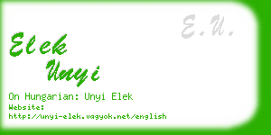 elek unyi business card